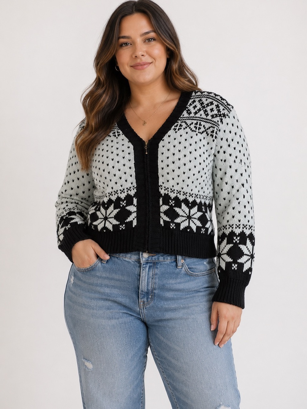 Paris Sport Club Vtg Women M Fair Isle Cardigan Sweater Cottagecore 80s Preppy